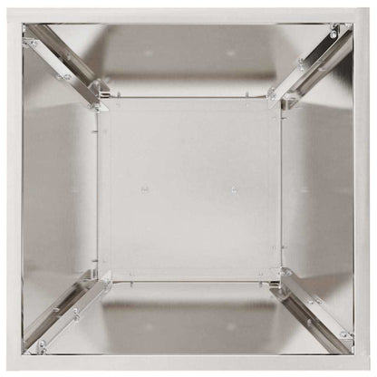Säulen Pflanzer 2 pcs Silber 35 x 35 x 73 cm Stahl