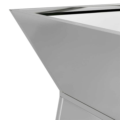 Säulen Pflanzer Silber 35 x 35 x 73 cm Stahl