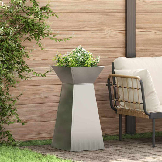 Säulen Pflanzer Silber 35 x 35 x 73 cm Stahl