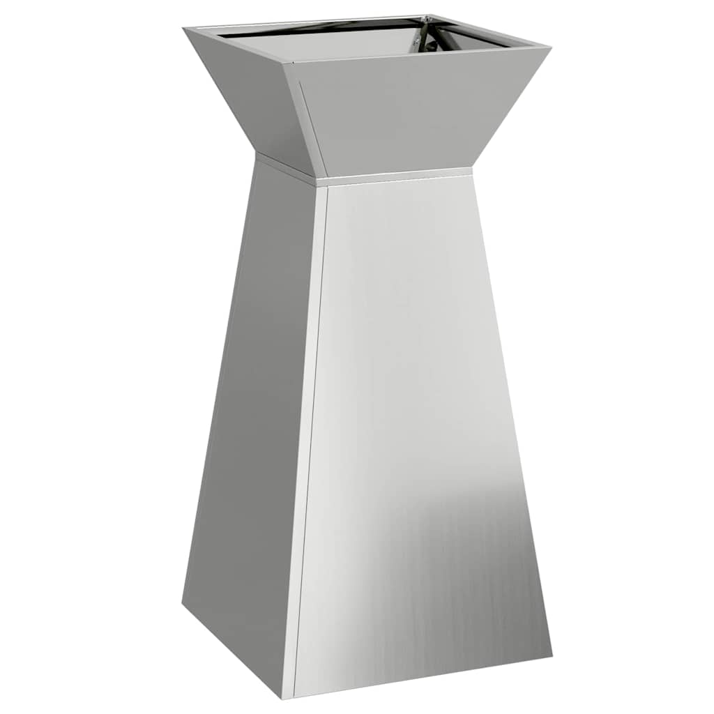 Säulen Pflanzer Silber 35 x 35 x 73 cm Stahl