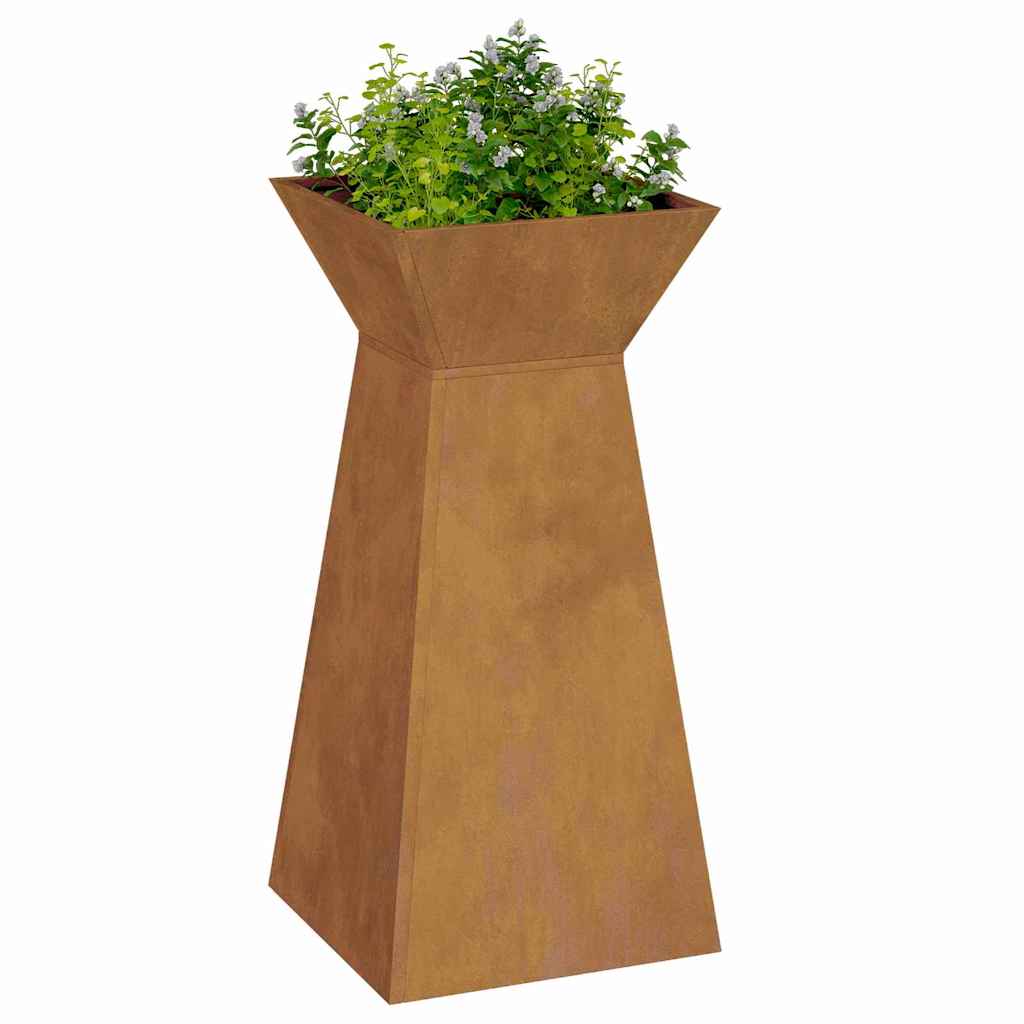 Säulen Pflanzer 2 pcs Silber 35 x 35 x 73 cm Stahl