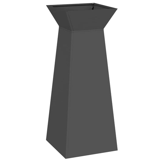 Säulen Pflanzer Schwarz 40 x 40 x 100 cm Stahl