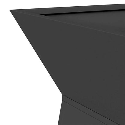 Säulen Pflanzer 2 pcs Schwarz 40 x 40 x 100 cm Stahl
