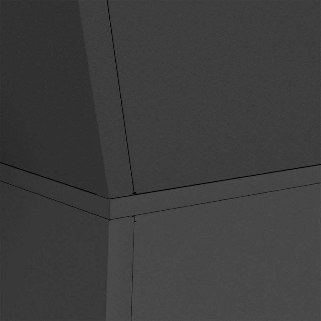 Säulen Pflanzer 2 pcs Schwarz 40 x 40 x 100 cm Stahl