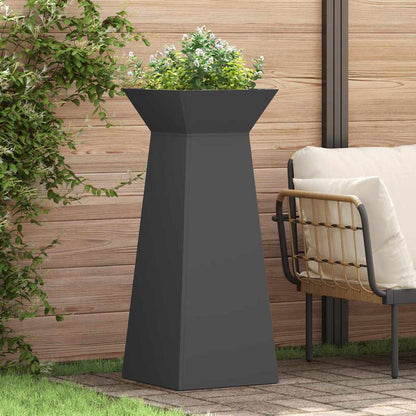 Säulen Pflanzer 2 pcs Schwarz 40 x 40 x 100 cm Stahl