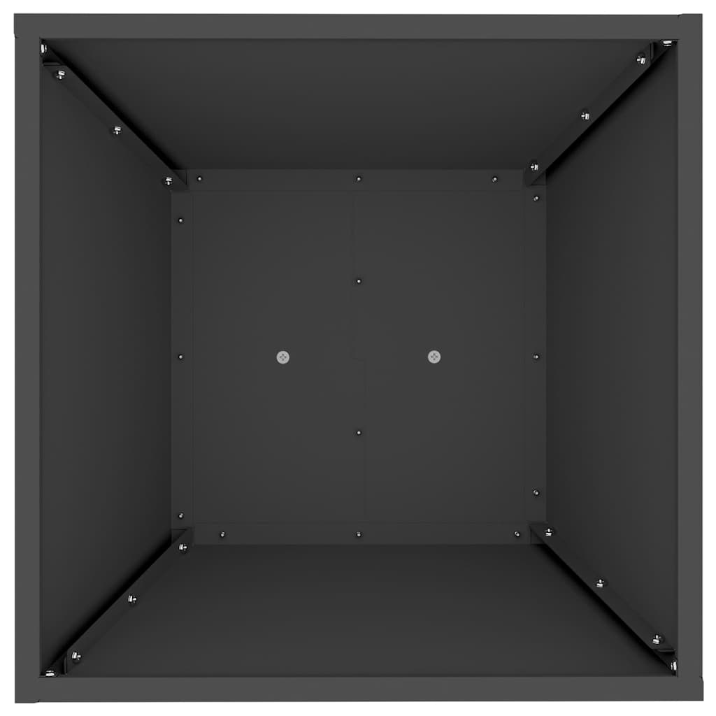 Säulen Pflanzer 2 pcs Schwarz 40 x 40 x 100 cm Stahl