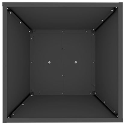 Säulen Pflanzer 2 pcs Schwarz 40 x 40 x 100 cm Stahl