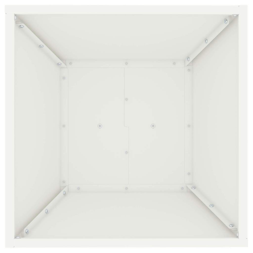 Säulen Pflanzer Weiß 40 x 40 x 100 cm Stahl