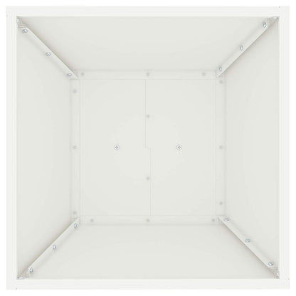 Säulen Pflanzer Weiß 40 x 40 x 100 cm Stahl