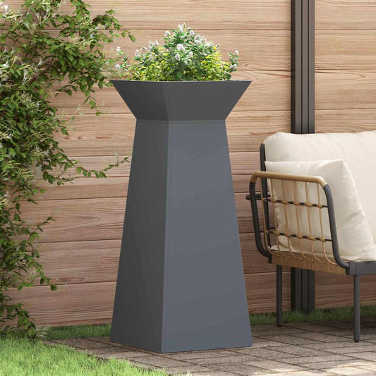 Säulen Pflanzer 2 pcs Anthrazit 40 x 40 x 100 cm Stahl