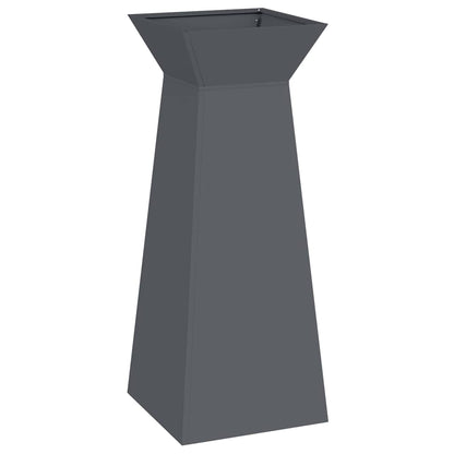 Säulen Pflanzer 2 pcs Anthrazit 40 x 40 x 100 cm Stahl