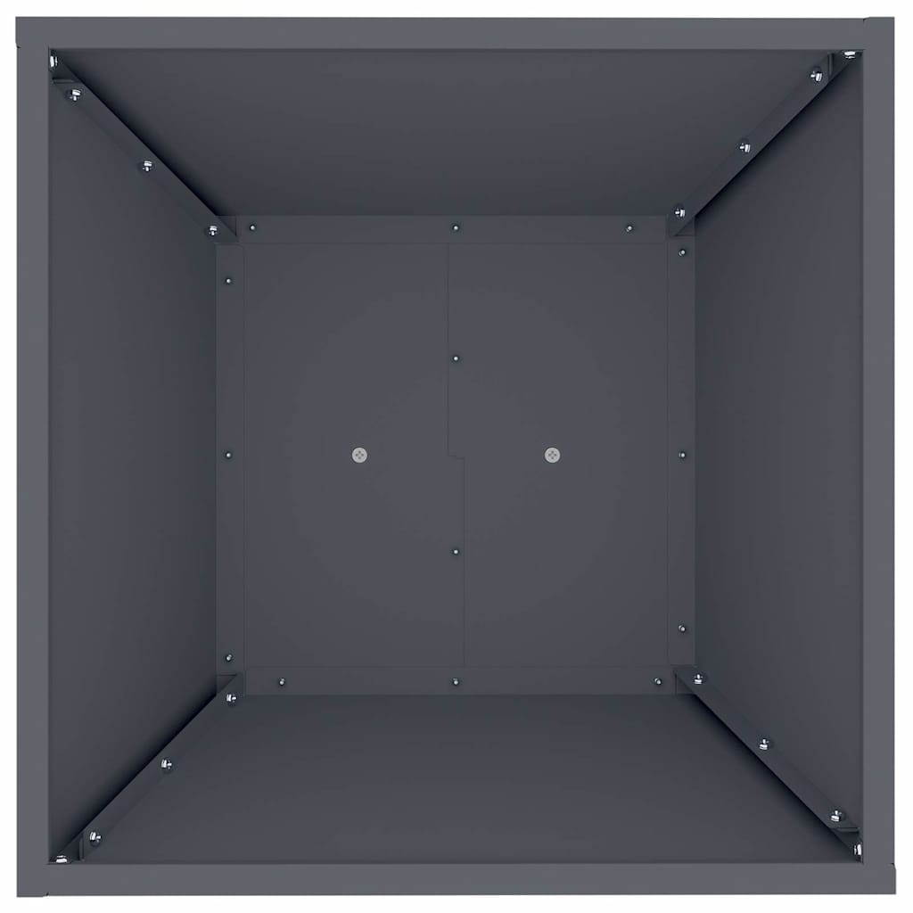 Säulen Pflanzer 2 pcs Anthrazit 40 x 40 x 100 cm Stahl