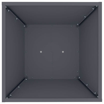 Säulen Pflanzer 2 pcs Anthrazit 40 x 40 x 100 cm Stahl