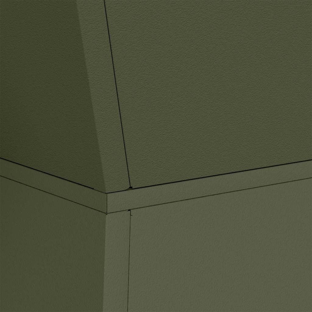 Säulen Pflanzer Olivgrün 40 x 40 x 100 cm Stahl