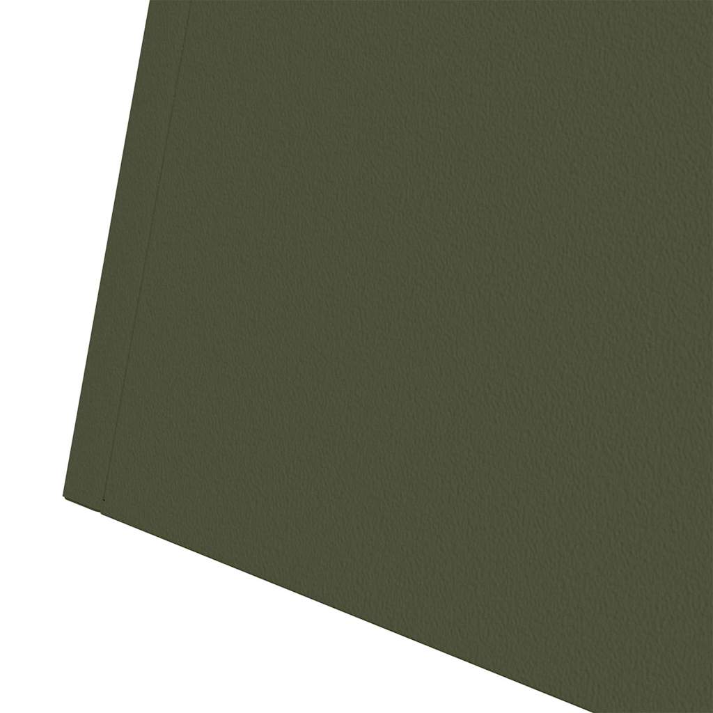 Säulen Pflanzer Olivgrün 40 x 40 x 100 cm Stahl