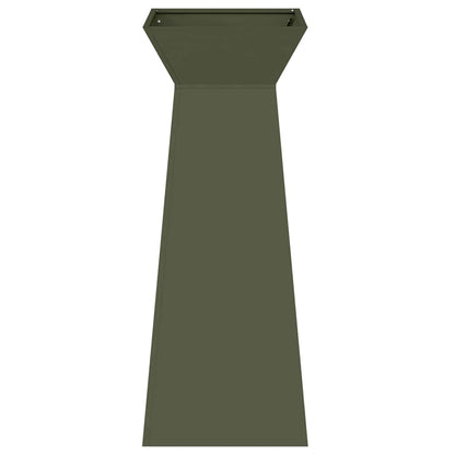 Säulen Pflanzer 2 pcs Olivgrün 40 x 40 x 100 cm Stahl