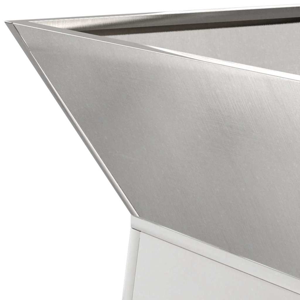 Säulen Pflanzer 2 pcs Silber 40 x 40 x 100 cm Stahl