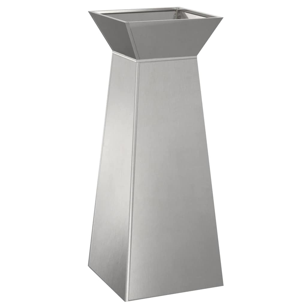 Säulen Pflanzer 2 pcs Silber 40 x 40 x 100 cm Stahl