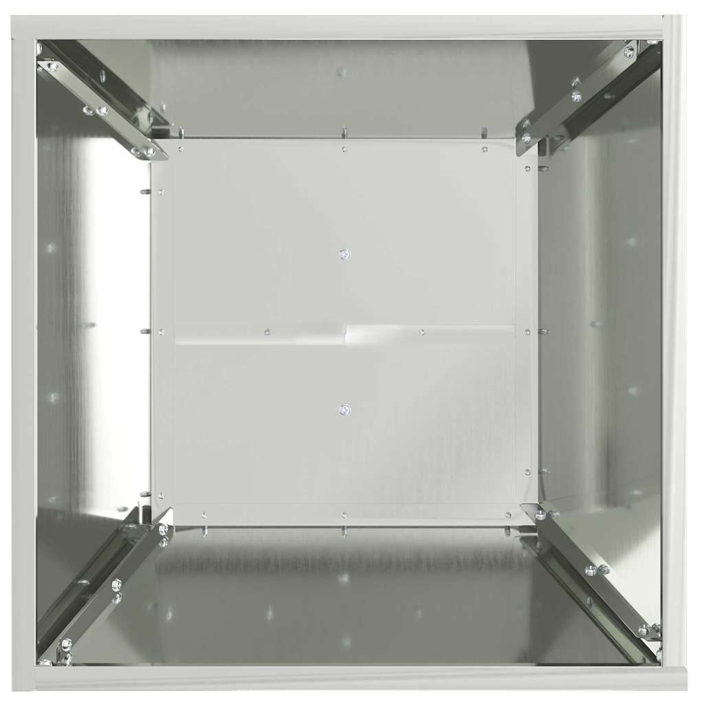 Säulen Pflanzer 2 pcs Silber 40 x 40 x 100 cm Stahl