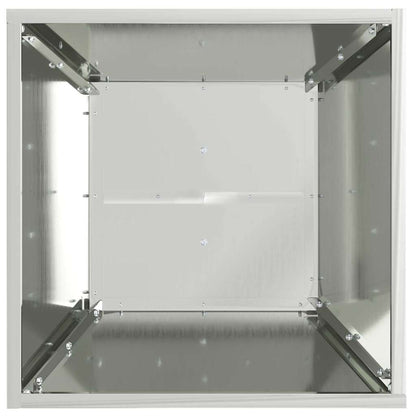 Säulen Pflanzer 2 pcs Silber 40 x 40 x 100 cm Stahl