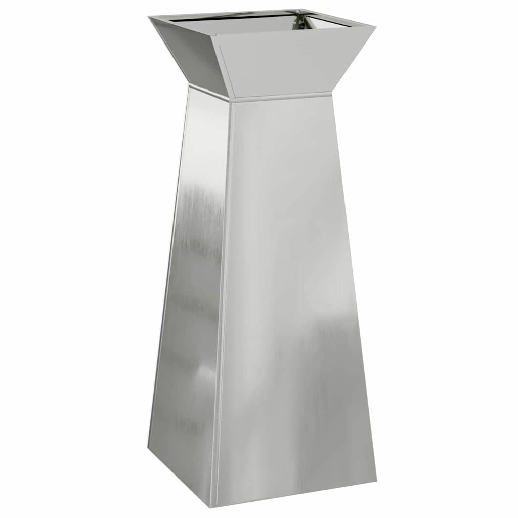 Säulen Pflanzer Silber 40 x 40 x 100 cm Stahl