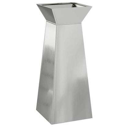 Säulen Pflanzer Silber 40 x 40 x 100 cm Stahl