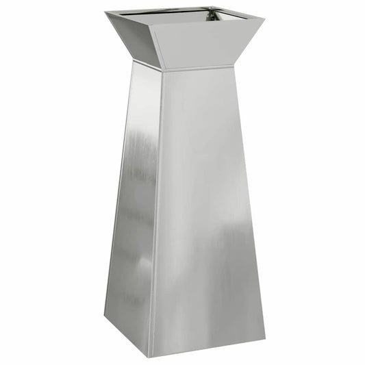 Säulen Pflanzer Silber 40 x 40 x 100 cm Stahl
