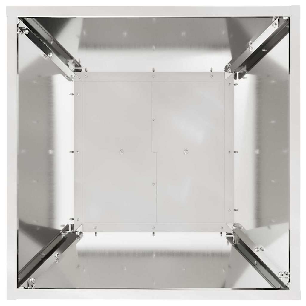 Säulen Pflanzer Silber 40 x 40 x 100 cm Stahl