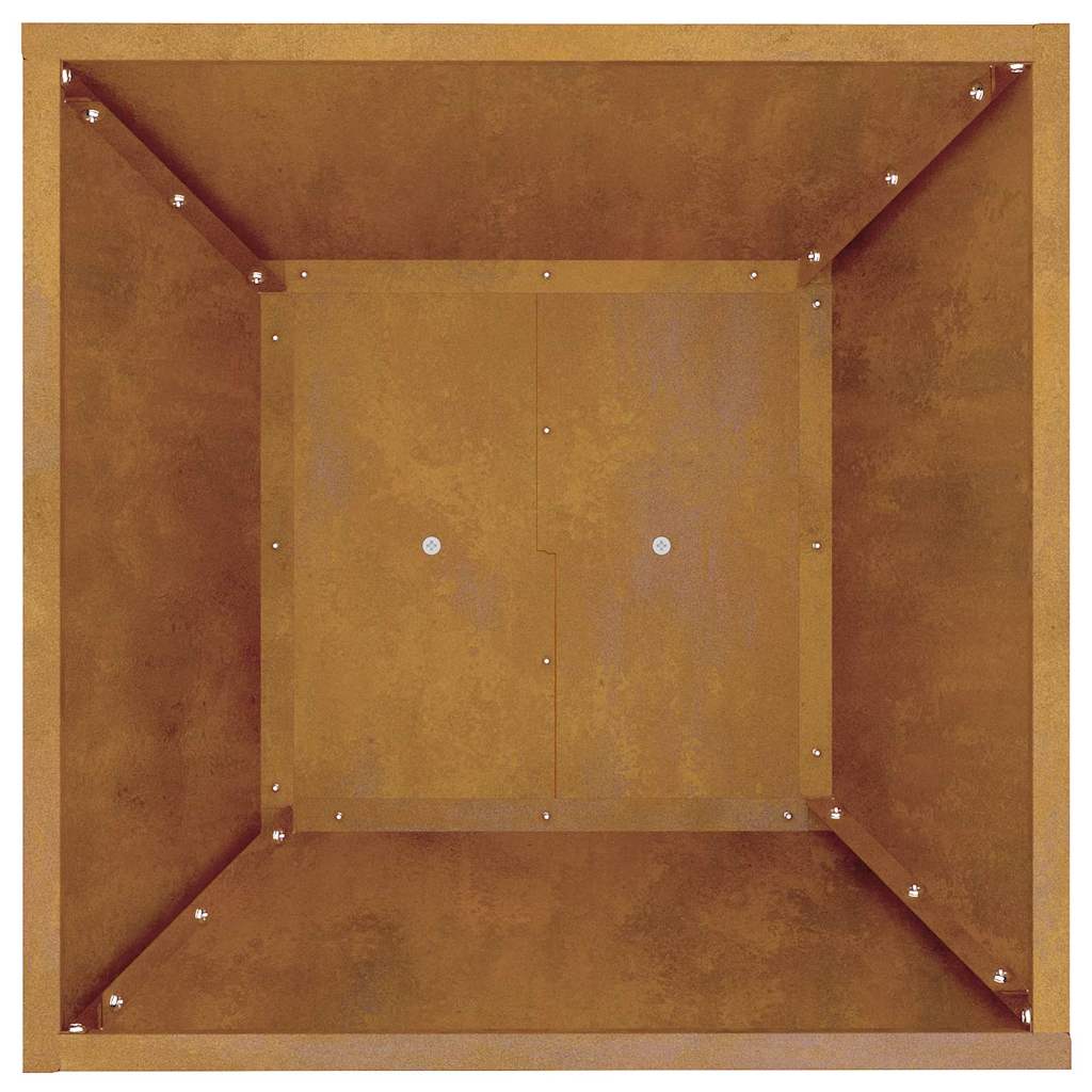 Säulen Pflanzer Silber 40 x 40 x 100 cm Stahl