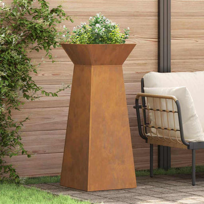 Säulen Pflanzer 2 pcs Silber 40 x 40 x 100 cm Stahl
