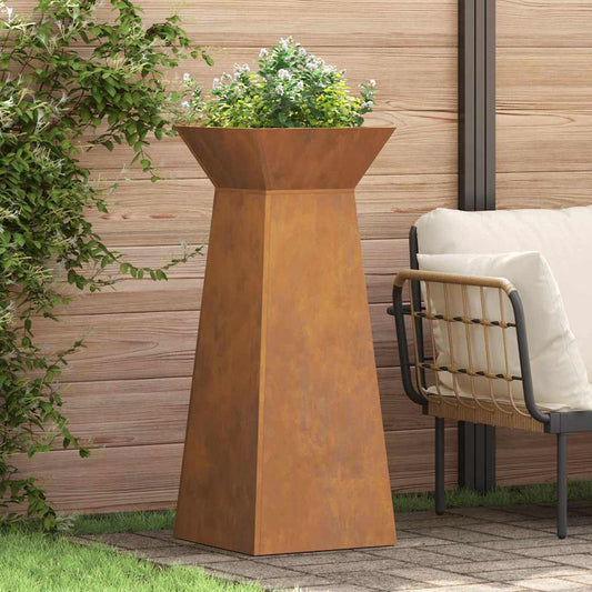 Säulen Pflanzer 2 pcs Silber 40 x 40 x 100 cm Stahl