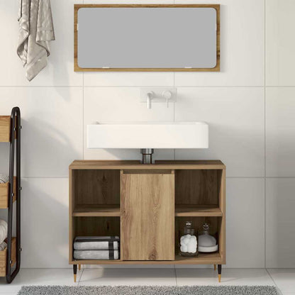 Badezimmerschrank Artisan-Eiche 80 x 33 x 60 cm Holzwerkstoff