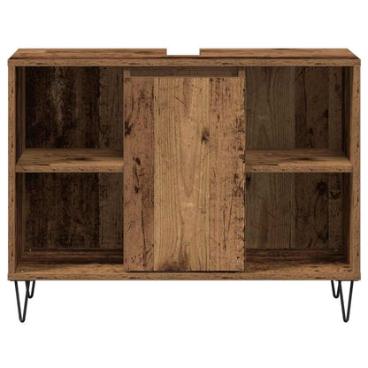 Badezimmer Schrank Altholz 80 x 33 x 60 cm Holzwerkstoff