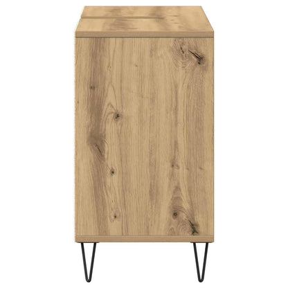Badezimmer Schrank mit Regal Eiche handwerklich 80 x 33 x 60 cm