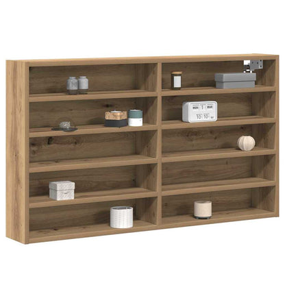 Vitrinenschrank mit Regal Eiche handwerklich 100 x 15 x 58 cm
