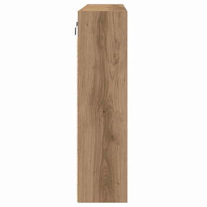 Vitrinenschrank mit Regal Eiche handwerklich 100 x 15 x 58 cm