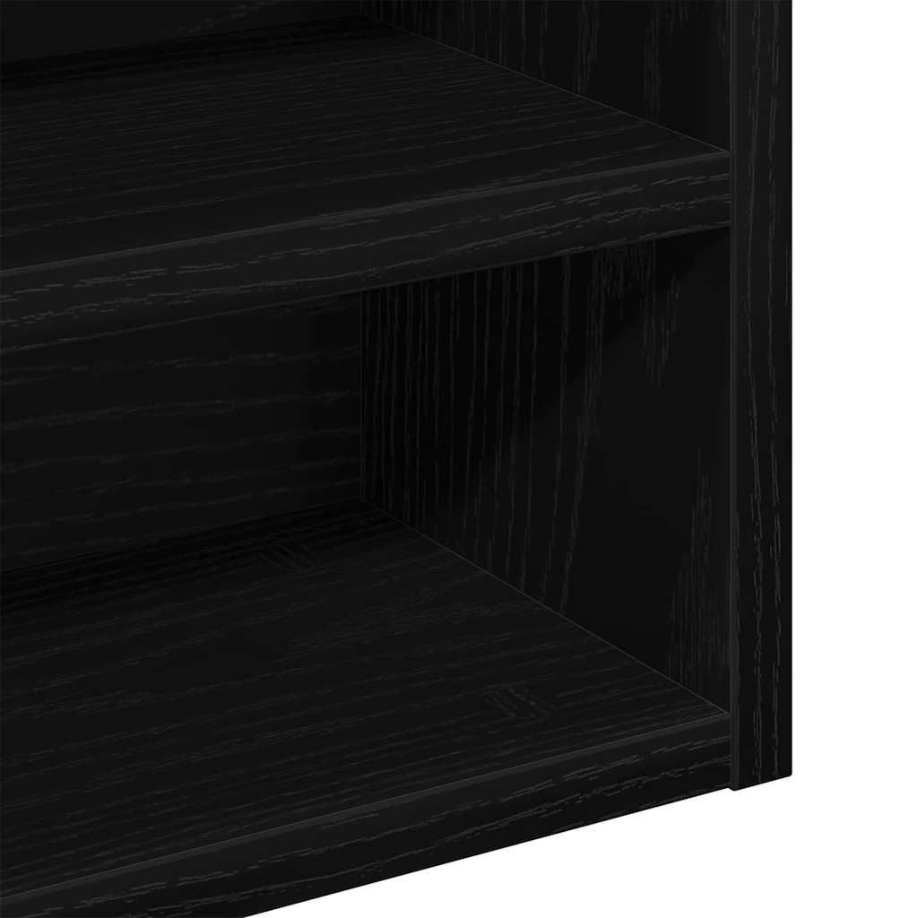 Vitrinenschrank Schwarze Eiche 100 x 15 x 58 cm Holzwerkstoff