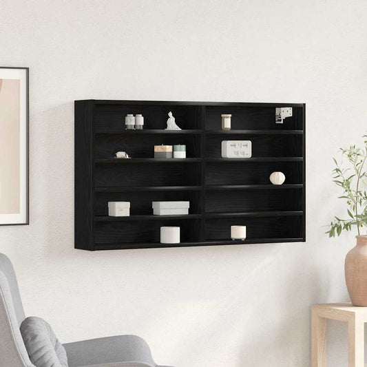 Vitrinenschrank Schwarze Eiche 100 x 15 x 58 cm Holzwerkstoff