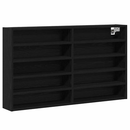 Vitrinenschrank Schwarze Eiche 100 x 15 x 58 cm Holzwerkstoff