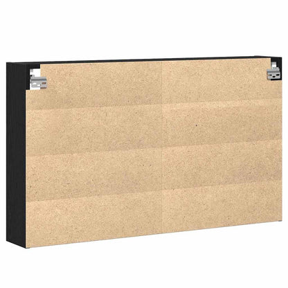 Vitrinenschrank Schwarze Eiche 100 x 15 x 58 cm Holzwerkstoff