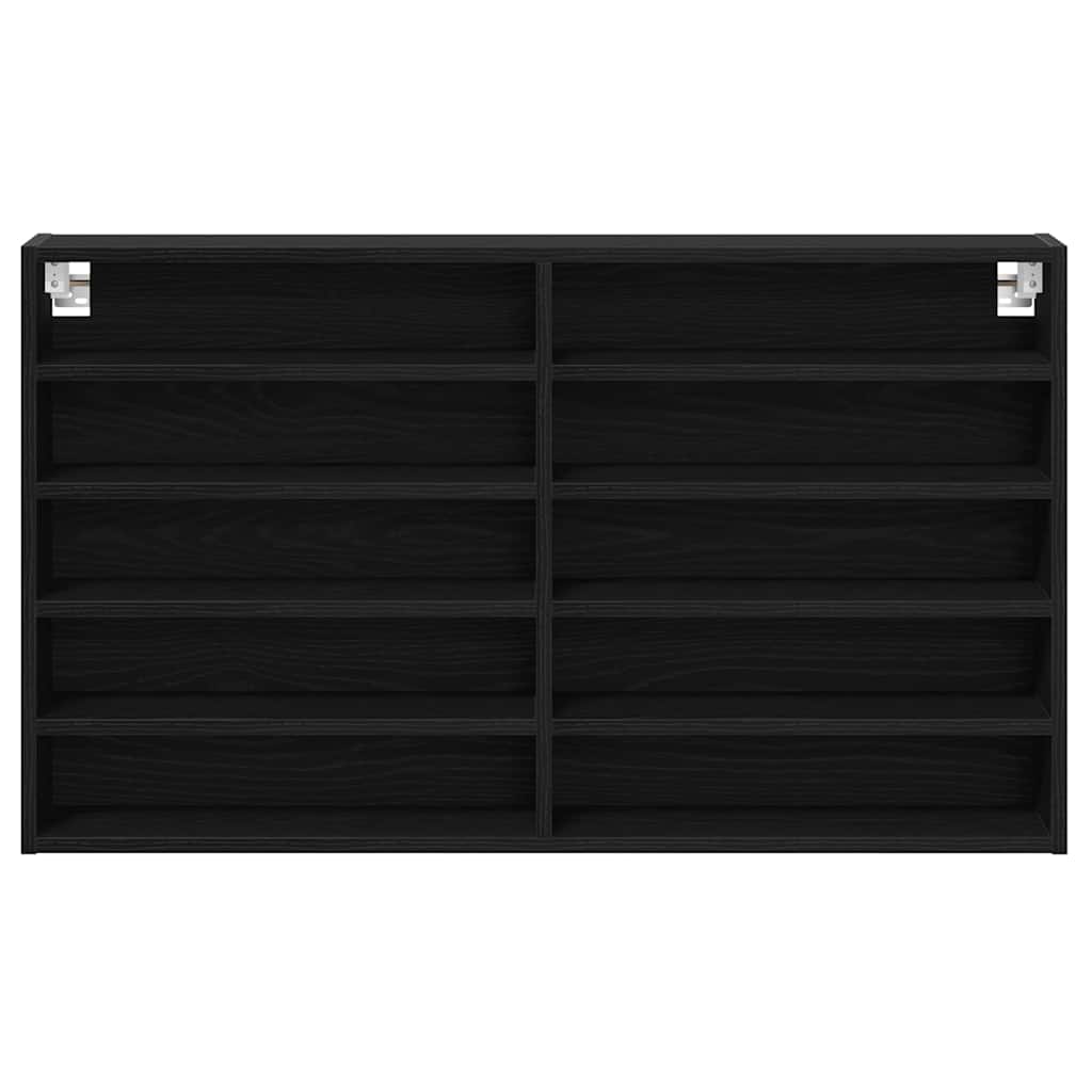 Vitrinenschrank Schwarze Eiche 100 x 15 x 58 cm Holzwerkstoff