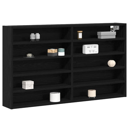 Vitrinenschrank Schwarze Eiche 100 x 15 x 58 cm Holzwerkstoff