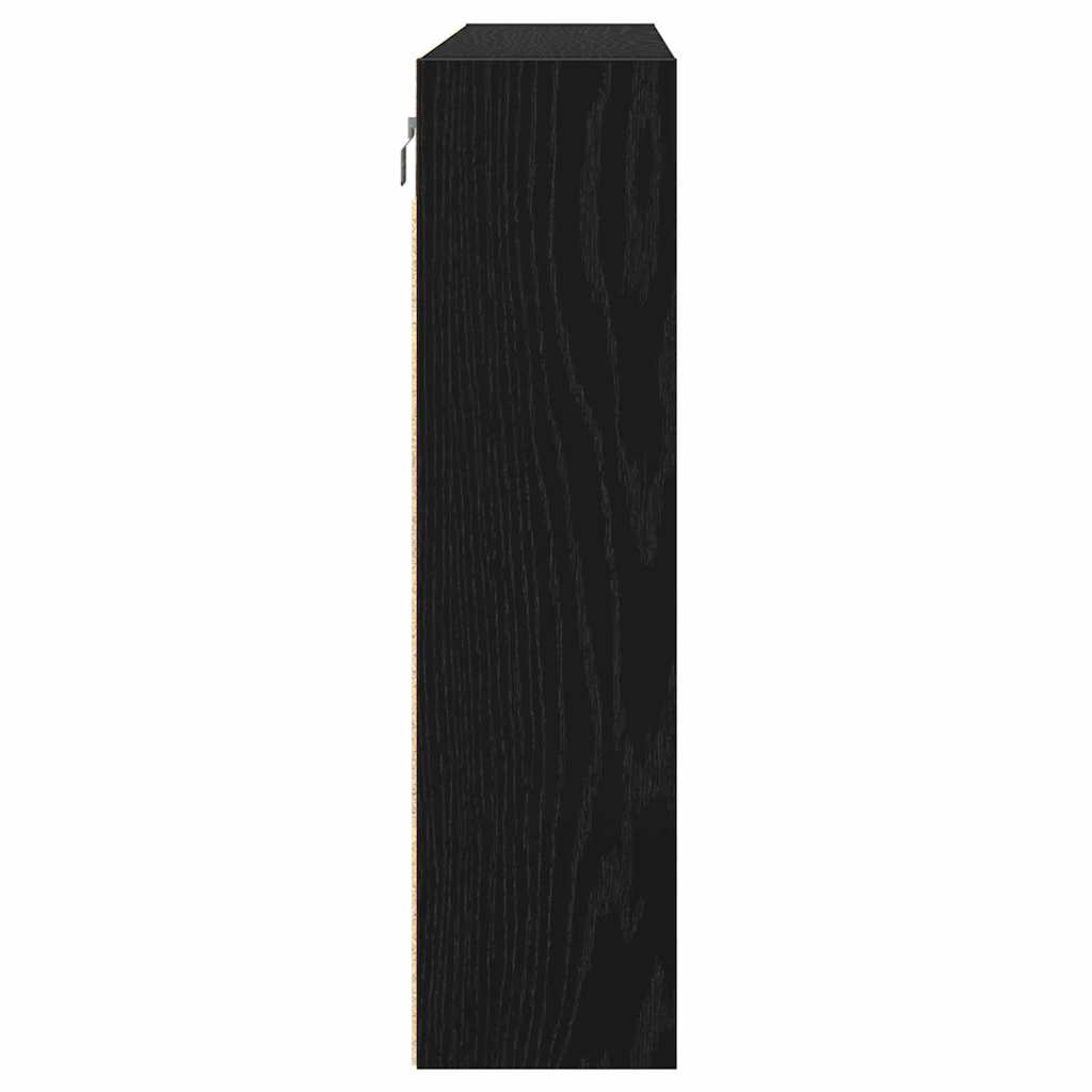 Vitrinenschrank Schwarze Eiche 100 x 15 x 58 cm Holzwerkstoff