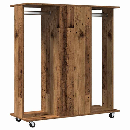 Kleiderschrank mit Rad Altholz 102 x 38 x 110 cm Holzwerkstoff