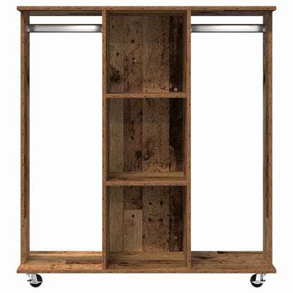 Kleiderschrank mit Rad Altholz 102 x 38 x 110 cm Holzwerkstoff
