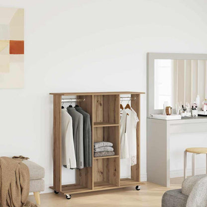 Kleiderschrank mit Regal Eiche handwerklich 102 x 38 x 110 cm