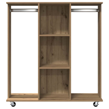 Kleiderschrank mit Regal Eiche handwerklich 102 x 38 x 110 cm