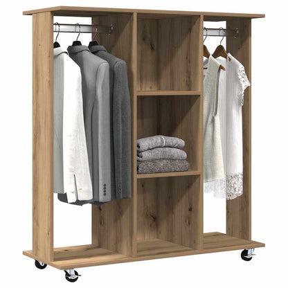 Kleiderschrank mit Regal Eiche handwerklich 102 x 38 x 110 cm