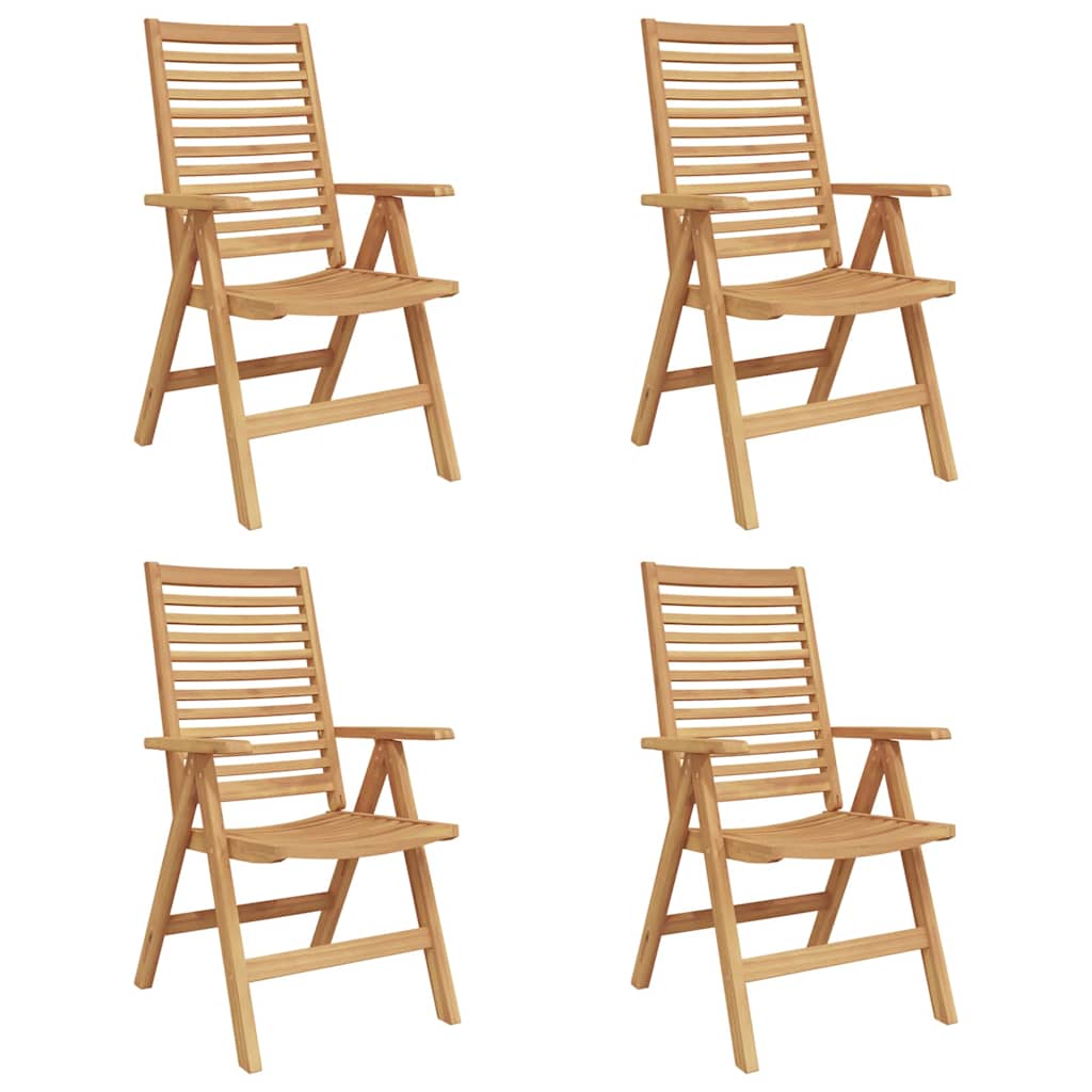 Gartenstuhl 4 pcs Braun 52 x 64,5 x 108 cm Teak-Massivholz