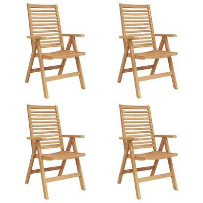 Gartenstuhl 4 pcs Braun 52 x 64,5 x 108 cm Teak-Massivholz